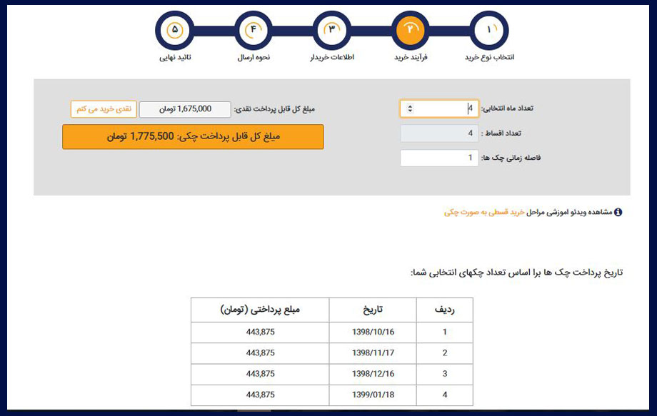 مراحل خرید فرش قسطی